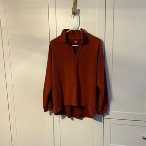 Aerie oversized half zip, cropped sweatshirt